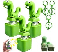 Lizard Keychain Sound Fidget Toy, Light Up Keyboard Clicker with Quacking Sound, Portable Stress Relief Lizard Button for Adults Kids, Funny Sensory Keyring Gift for ADHD Anxiety Office Desk (3Pcs)