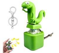 Lizard Keychain Sound, Lizard Button Keychain, Rechargeable Lizards Anxiety Relief Keychain Button Toy with Colorful Light & Sound, Portable Stress Reliever for Anxiety & Sensory Fun (1PC)
