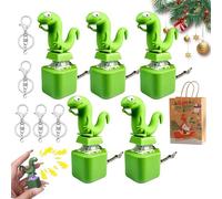 Lizard Keychain Sound, Lizard Button Keychain, Rechargeable Lizards Anxiety Relief Keychains Button Toy, Lizards Fidgets Toy with Quacking Sound & Colorful Light, for Office Travel Use (5pcs)