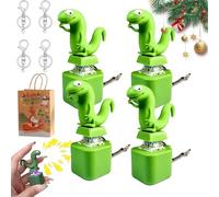 Lizard Keychain Sound, Lizard Button Keychain, Rechargeable Lizards Anxiety Relief Keychains Button Toy, Lizards Fidgets Toy with Quacking Sound & Colorful Light, for Office Travel Use (4pcs)