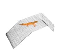 Lizard Lounger Hammock, Reptile Climbing Mesh, Bearded Dragon Rest Bed, Stainless Steel Net Design, Flat and Ramp Options, Terrarium or Cage Playground, 11x6.3x3.1