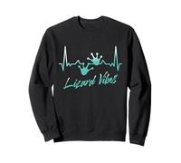 Lizard Vibes, Huella de Gecko, latidos del corazón, Divertido Amante de los Reptiles Sudadera