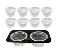Lizard Water Bowl, Crested Water Bowl Reptile Food Feeder, Detachable Space-Saving Tank Accessories with Cups Feeding Dish for Gecko, Snakes and Small Reptiles