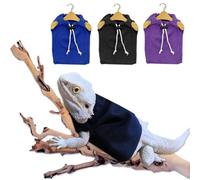Lizards Clothes,Reptile Hoodie Set for Bearded Dragons,Geckos, Lizards,Adjustable Fleece Sweatshirts with Easy Fastening System,Warm Winter Clothing for Small Pets for Skin Protection