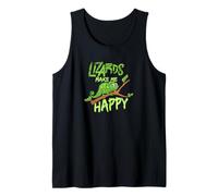 Lizards Make Me Happy Reptile Camiseta sin Mangas
