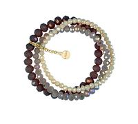 Lizas Pulsera con cordón de tres filas con diferentes perlas y en muchos colores, Mittelgroße, Sintético, No es una piedra preciosa