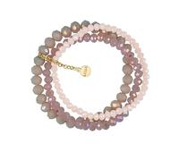 Lizas Pulsera con cordón de tres filas con diferentes perlas y en muchos colores, Mittelgroße, Sintético, No es una piedra preciosa