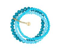 Lizas Pulsera con cordón de tres filas con diferentes perlas y en muchos colores, Mittelgroße, Sintético, No es una piedra preciosa