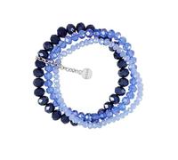 Lizas Pulsera con cordón de tres filas con diferentes perlas y en muchos colores, Mittelgroße, Sintético, No es una piedra preciosa