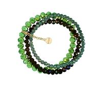 Lizas Pulsera con cordón de tres filas con diferentes perlas y en muchos colores, Mittelgroße, Sintético, No es una piedra preciosa