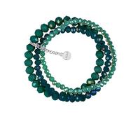 Lizas Pulsera con cordón de tres filas con diferentes perlas y en muchos colores, Mittelgroße, Sintético, No es una piedra preciosa