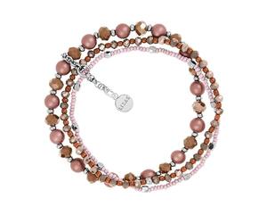 Lizas Pulsera de perlas de tres filas en muchos colores, Mittelgroße, Sintético, No es una piedra preciosa
