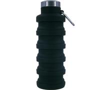 Lizbin Botella de agua plegable, botellas de agua plegables de 17 onzas, botella de agua deportiva portátil a prueba de fugas, botella de agua de viaje reutilizable sin BPA, botellas de agua plegables