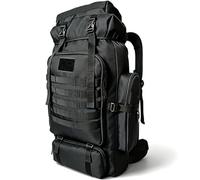 Lizbin Mochila de senderismo, 80 l, táctica militar, mochila Molle | Mochila de camping ligera para hombre y mujer, mochila de viaje grande, impermeable, mochila de senderismo para trekking