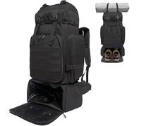 Lizbin Mochila de senderismo, mochila táctica militar Molle de 80 L, mochila de camping con compartimento para zapatos, mochila ligera para hombres, mochila de viaje resistente al agua, bolsa de