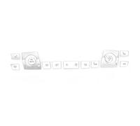 LIZEALUCKY 13 unids/set pegatinas para interruptor de botón de aire acondicionado reemplazo plateado para Serie 3 F30 2013-2018 (StyleB)