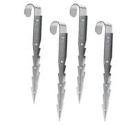 LIZEALUCKY Anclajes de trampolín de Alta Resistencia, Anclajes de Seguridad para el Suelo, estacas de Suelo fijas para Columpio al Aire Libre de Acero galvanizado, 4 Uds.