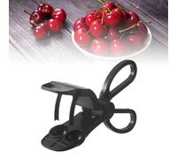 LIZEALUCKY Cherry Pit Remover Time Saving Portable Handheld Tool (Black) | Remove pits in one second using Cherry Olive Pitter during baking and snacking through handheld push design