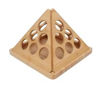 LIZEALUCKY Coffee Capsule Storage Rack Triangular Rotating Wood Desktop Coffee Capsule Organizer Elegant and Modern Finish, Coffe Storage Rack for 24 Coffee Pods