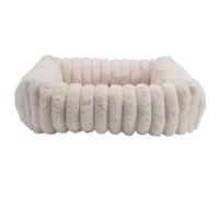 LIZEALUCKY Dog Cat Bed Fluffy Cuddler Pet Cushion Soft Washable Puppy Bed Rectangular Ergonomic with Removable Zipper Cover for Pet