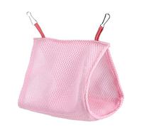 LIZEALUCKY Hamaca para Mascotas, Cama Colgante, Animales pequeños, Nido de pájaros, Tienda de campaña, Esquina escondida con borlas para hámster, Loro, Guacamayo, periquitos, eclectus, (Rosa)