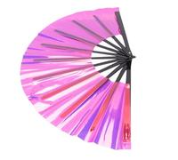 LIZEALUCKY Hand Fan PVC Stylish Folding Portable Clapping Fan for Festival Dance Party Wedding
