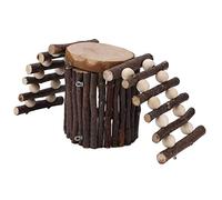 LIZEALUCKY Juguete de Escalera Que Sube de la casa del hámster para el Material de Applewood de los Animales domésticos pequeños