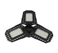 LIZEALUCKY Lámpara de techo LED E27 Luz de almacén minero tres hojas plegable deformación luz de garaje almacén fábrica dosel lámpara LED brillante