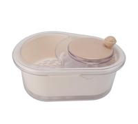 LIZEALUCKY Large Capacity Manual Fruit and Vegetable Washer Spinner with Brush Kitchen Sturdy ABS Effortless for Home Use