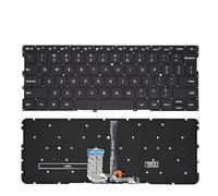 LIZHAOZ Teclado Ruso para Xiaomi MI Air 13.3 para Pulgadas 9Z.ND7BW.001 490.09U07.0D01 MK10000005761 Notebook RU Plateado retroiluminado(US Black Backlight)