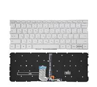 LIZHAOZ Teclado Ruso para Xiaomi MI Air 13.3 para Pulgadas 9Z.ND7BW.001 490.09U07.0D01 MK10000005761 Notebook RU Plateado retroiluminado(RU Silver Backlight)