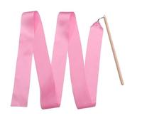 LIZHAYG Cinta Gimnasia Ritmica NiñA 2 Cintas de Gimnasia rítmica de Colores, sin Nudos, de Seda de Primera Calidad, Ideales for Entrenamiento y Acrobacias circenses.(Pink)