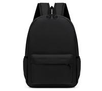 LIZHAYG Mochilas Negras Instituto Mochila escolar ligera for estudiantes de primaria y secundaria, mochila informal for clases de formación infantil de jardín de infantes.(Black)