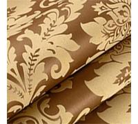 LIZHAYG Papel Pintado Pared Papel tapiz de damasco en relieve 3D for dormitorio, sala de estar, papel tapiz con textura y estampado floral, decoración del hogar(Color6,0.530mx3.0m)