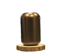 LIZHAYG Urna Cenizas Perro Urna funeraria de Aluminio for Mascotas, miniurna for Cenizas, Caja sellada de 4,5 x 7,5 cm(Brown)