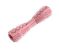 LIZHOUMIL Juguetes masticables para perros de Color sólido cepillo de dientes reutilizable resistente al desgaste palo de cepillado resistente a mordeduras accesorios para mascotas Rosado