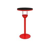 Lizhuzhuzs28 Inicio Mesa de Bar de Hierro con losa de Roca roja, Redonda, Alta, for el hogar, el balcón, el Ocio, el Pub, la Tienda de té con Leche y la cafetería. Deor(Grande)