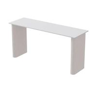 Lizhuzhuzs28 Inicio Mesa de Bar de losa de Roca for el hogar con Patas de Metal, Mesa Comercial de Altura Larga y Estrecha for balcón. Deor(Blanco)