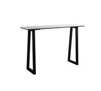 Lizhuzhuzs28 Inicio Mesa de Bar Sencilla y Larga de 200 cm con Estructura de Metal, Rectangular, de Tablero Alto, for Cocina, Comedor y Sala de Estar. Deor(Blanco)
