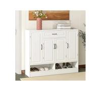 Lizhuzhuzs28 Organizador independiente Zapatero de 47,2 pulgadas for entrada, gabinete de almacenamiento de zapatos independiente, organizador de zapateros con 8 estantes ajustables Muebles(Blanco)