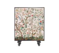Lizhuzhuzs28 Organizador Independiente Zapatero de Madera Maciza con Exquisito diseño de Flores y pájaros, Mueble Auxiliar for el hogar, recibidor y decoración de Sala de Estar. Muebles