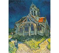 liziciti Kit para pintar mosaico 5D para adultos, con diseño completo de obras maestras de Van Gogh, punto de cruz, bordado de punto de cruz, 30 x 40 cm (iglesia de Orville)