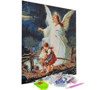 liziciti Kits de pintura de diamantes de imitación, diseño religioso, imágenes de diamantes 5D para adultos católicos, pinturas de diamantes de