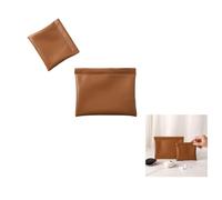 Lizihengpi 2 bolsas pequeñas de almacenamiento para pintalabios para mujer, organizador de brillo de labios, bolsas de viaje para bolso, bolsa de accesorios de cambio, color marrón, Marrón, Moda