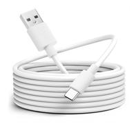 Lizoak Cable USB C de 5 m para Xiaomi Mi Wireless Outdoor Security Camera 1080P, USB A a USB C Cable de alimentación para Xiaomi Mi Camera 2K Magnetic Mount EZVIZ C6c CB3 Cámara de seguridad con clips