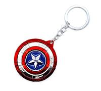 LizTech - Llavero Giratorio con Escudo del Capitán América, Spinner, 5cm x 5cm