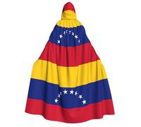 LJABCVNN Capa con capucha para adultos con estampado de bandera de Venezuela, cómoda para cosplay, fiestas, casas encantadas