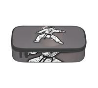 LJABCVNN Karate-Highkick-Icon Print - Estuche multifuncional para lápices, caja organizadora de papelería para hombres y mujeres