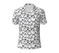 LJABCVNN Lindos polos para hombre con estampado de pingüinos bebés, dignos de estilo casual y de negocios, adecuado para la mayoría de hombres adultos, Negro, M