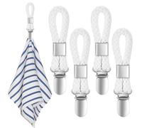 LJAPPLIED 4 Piezas Pinzas para Toallas, Clips para Paños de Cocina, Ganchos Perchas para Toallas de Té para Baño Cocina Colgar Colgando Toallas (blanco)